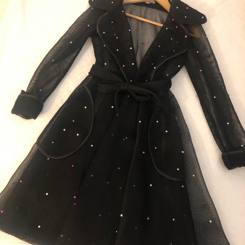 SMALL Long sleeve see trough dress, Blazer